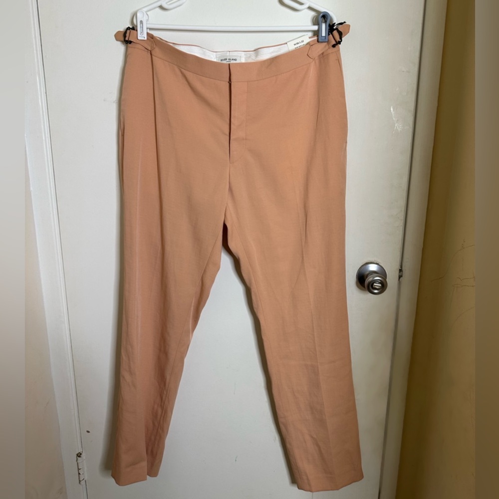 Nwot River island pink slim fit trousers sz 36R #HH